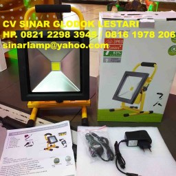 Lampu Sorot Portable 30 Watt Rechargeable